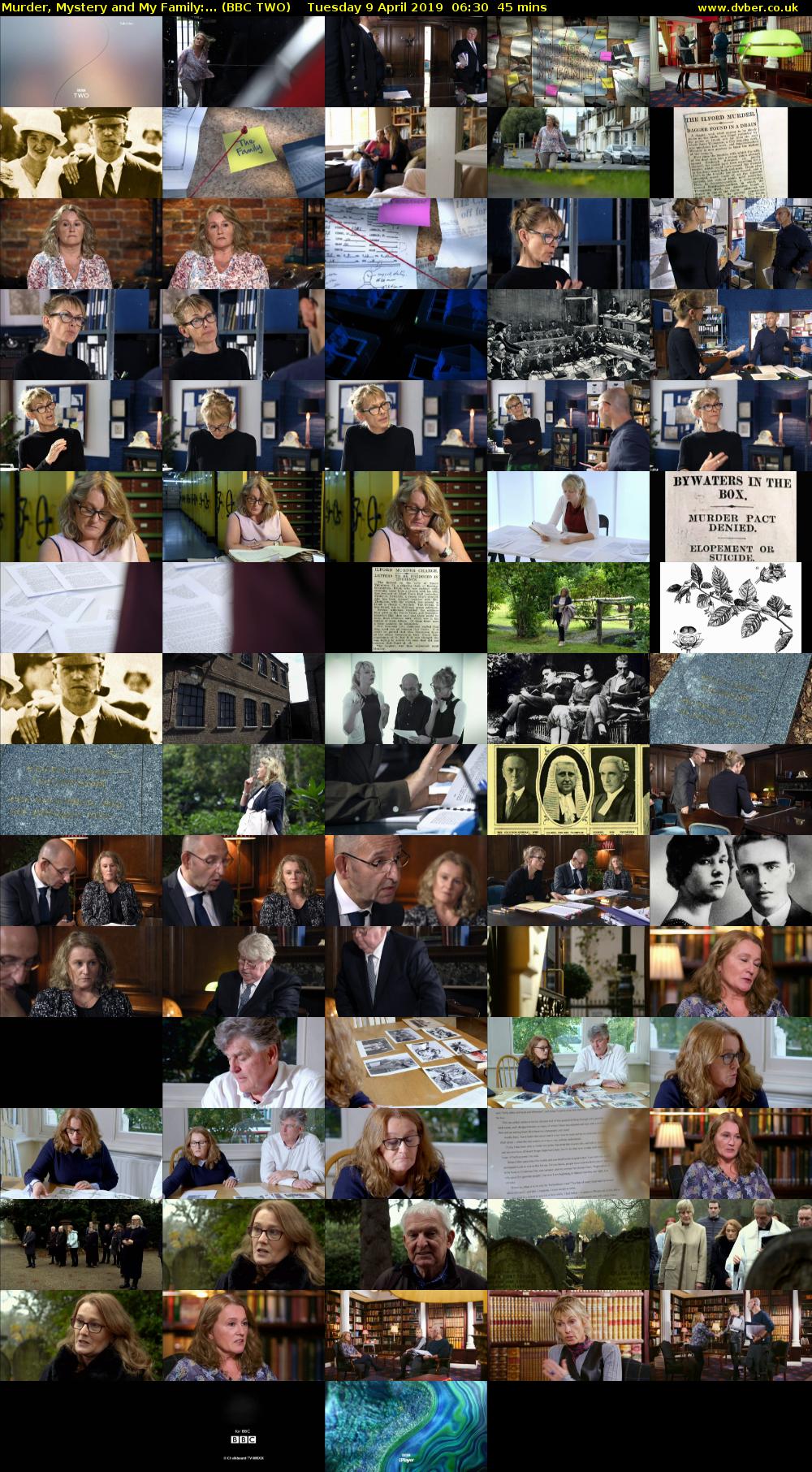 Murder, Mystery and My Family:... (BBC TWO) Tuesday 9 April 2019 06:30 - 07:15