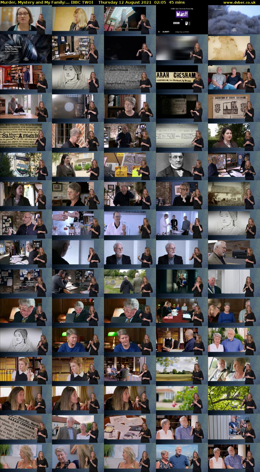 Murder, Mystery and My Family:... (BBC TWO) Thursday 12 August 2021 02:05 - 02:50