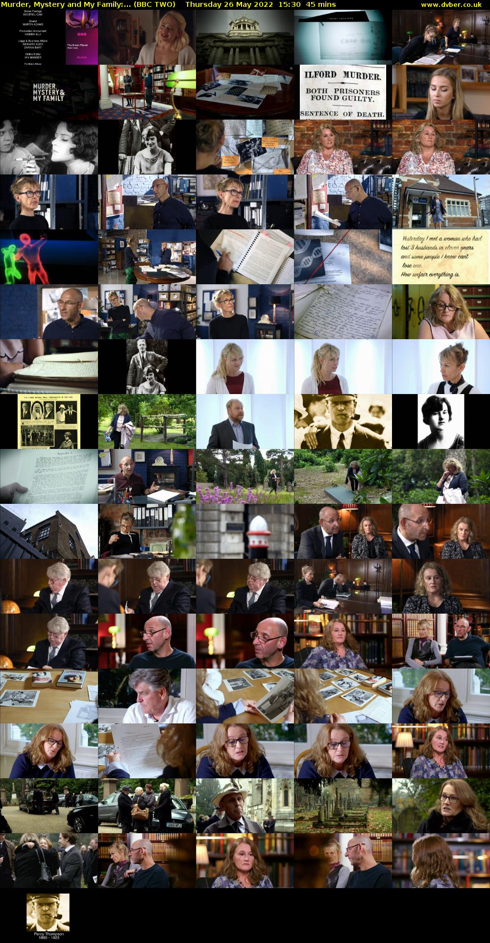 Murder, Mystery and My Family:... (BBC TWO) Thursday 26 May 2022 15:30 - 16:15