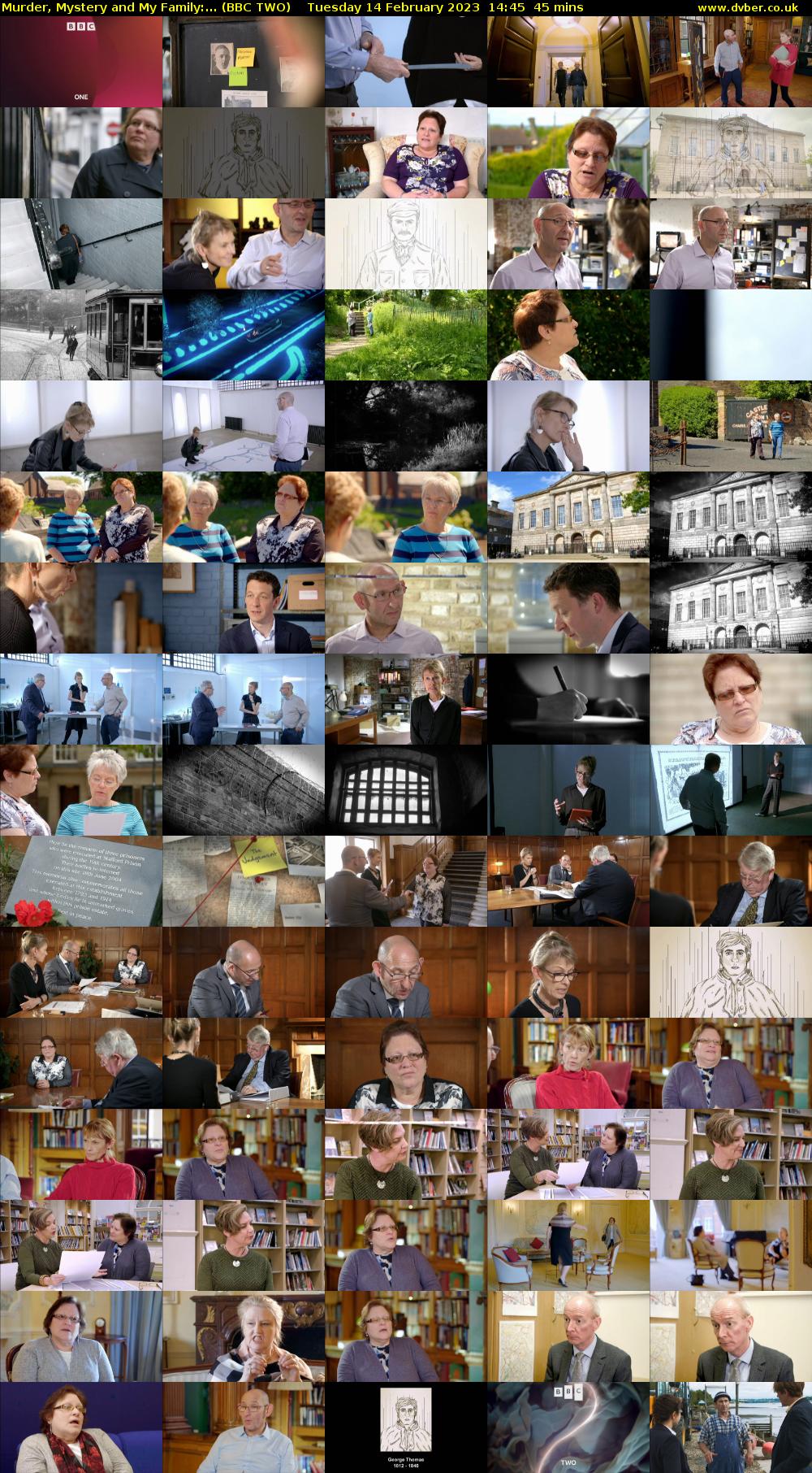 Murder, Mystery and My Family:... (BBC TWO) Tuesday 14 February 2023 14:45 - 15:30