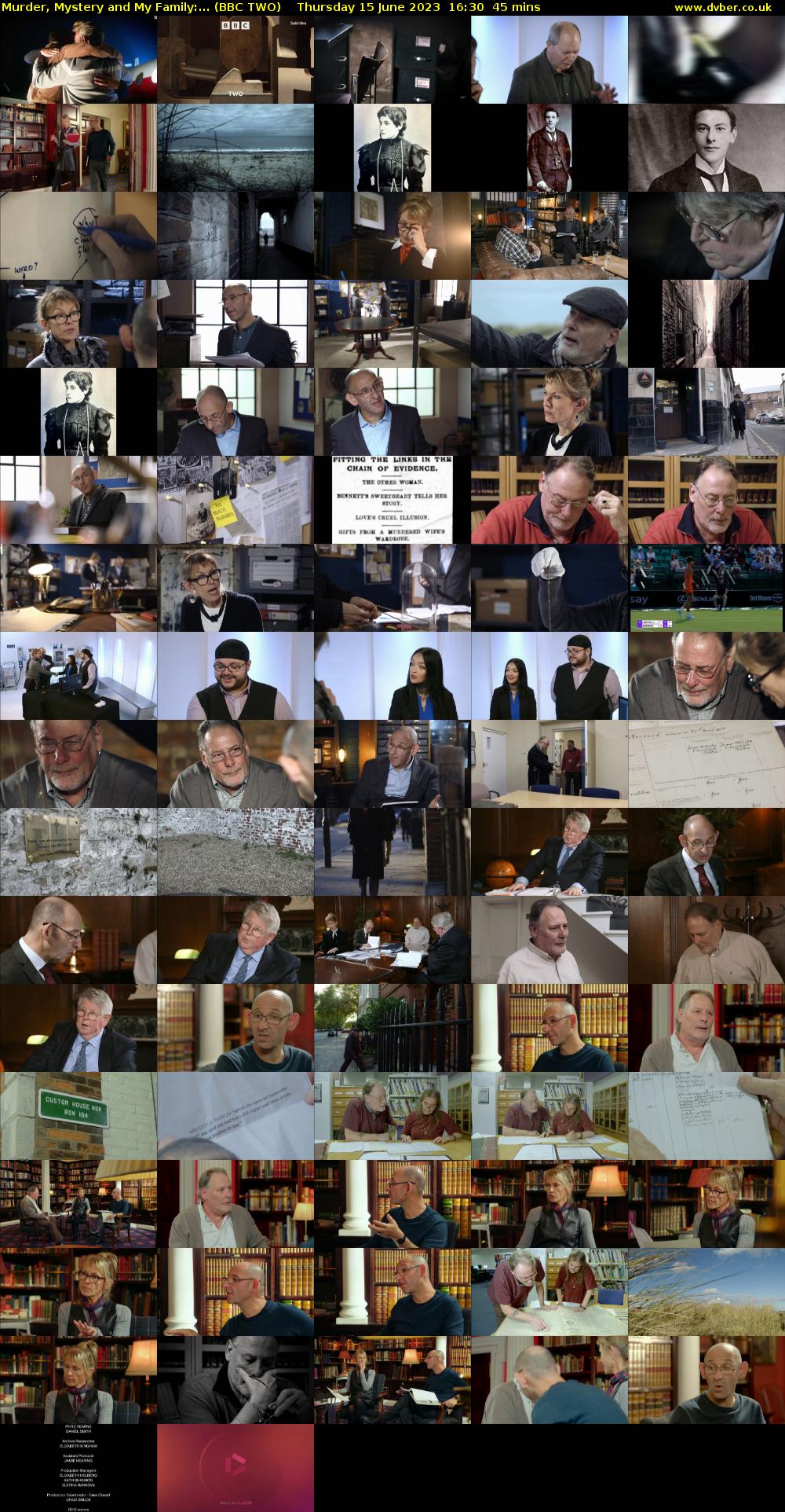 Murder, Mystery and My Family:... (BBC TWO) Thursday 15 June 2023 16:30 - 17:15