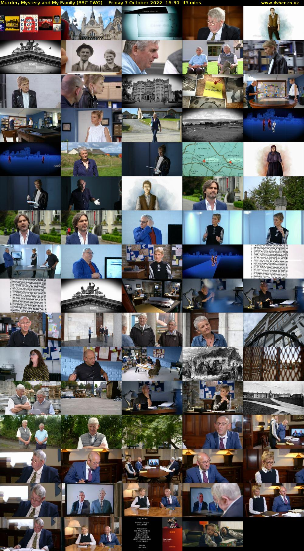 Murder, Mystery and My Family (BBC TWO) Friday 7 October 2022 16:30 - 17:15