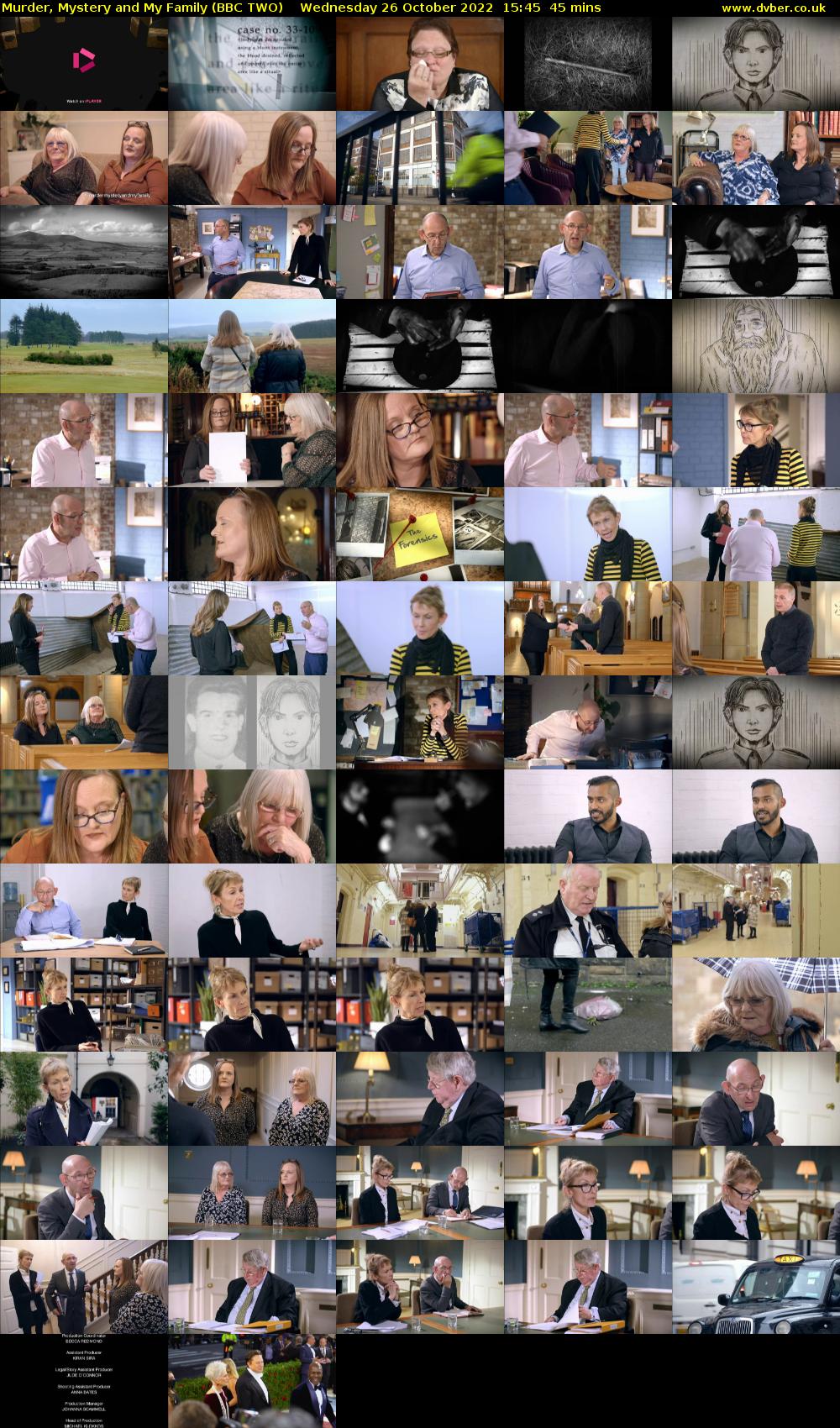 Murder, Mystery and My Family (BBC TWO) Wednesday 26 October 2022 15:45 - 16:30