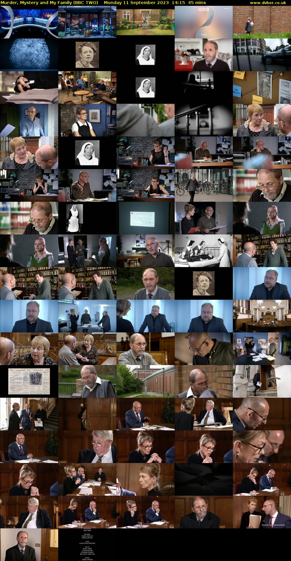 Murder, Mystery and My Family (BBC TWO) Monday 11 September 2023 14:15 - 15:00