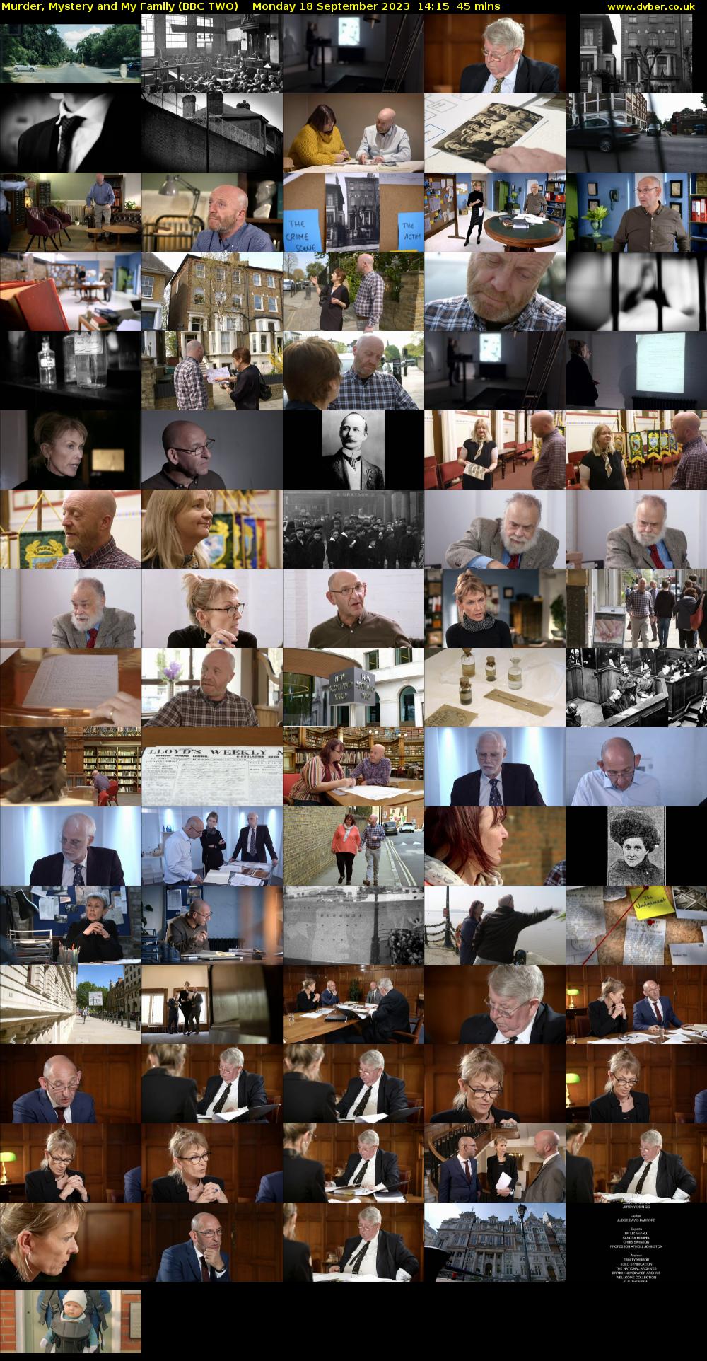 Murder, Mystery and My Family (BBC TWO) Monday 18 September 2023 14:15 - 15:00