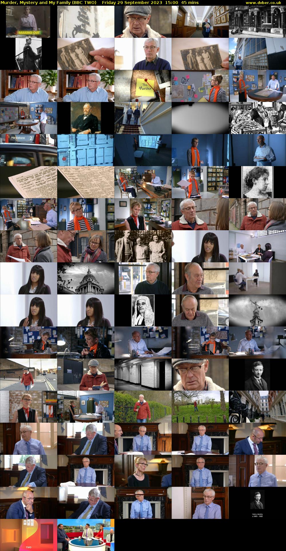 Murder, Mystery and My Family (BBC TWO) Friday 29 September 2023 15:00 - 15:45