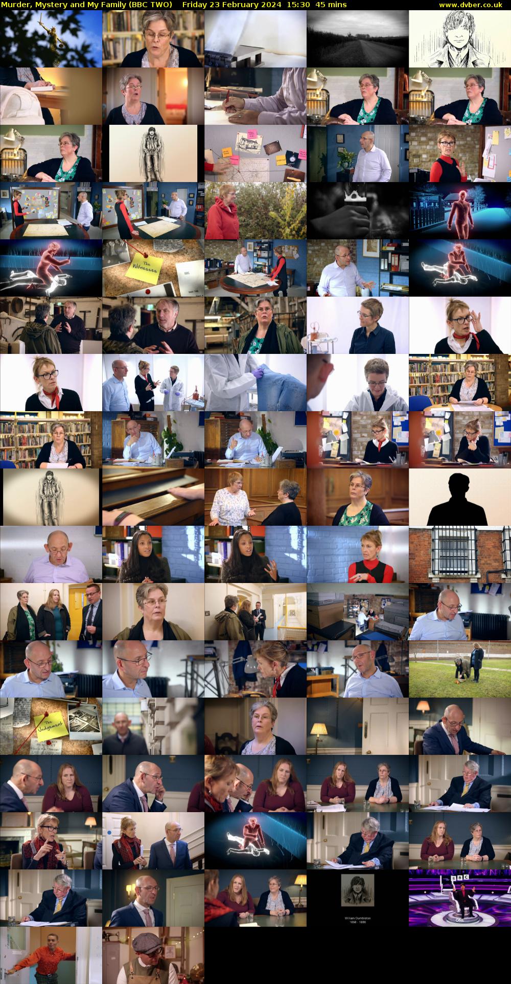 Murder, Mystery and My Family (BBC TWO) Friday 23 February 2024 15:30 - 16:15