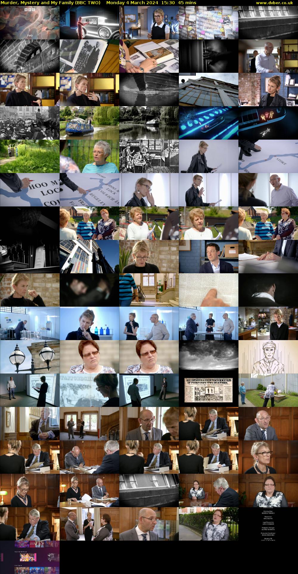 Murder, Mystery and My Family (BBC TWO) Monday 4 March 2024 15:30 - 16:15