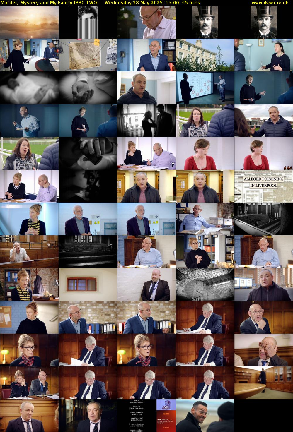 Murder, Mystery and My Family (BBC TWO) Wednesday 28 May 2025 15:00 - 15:45
