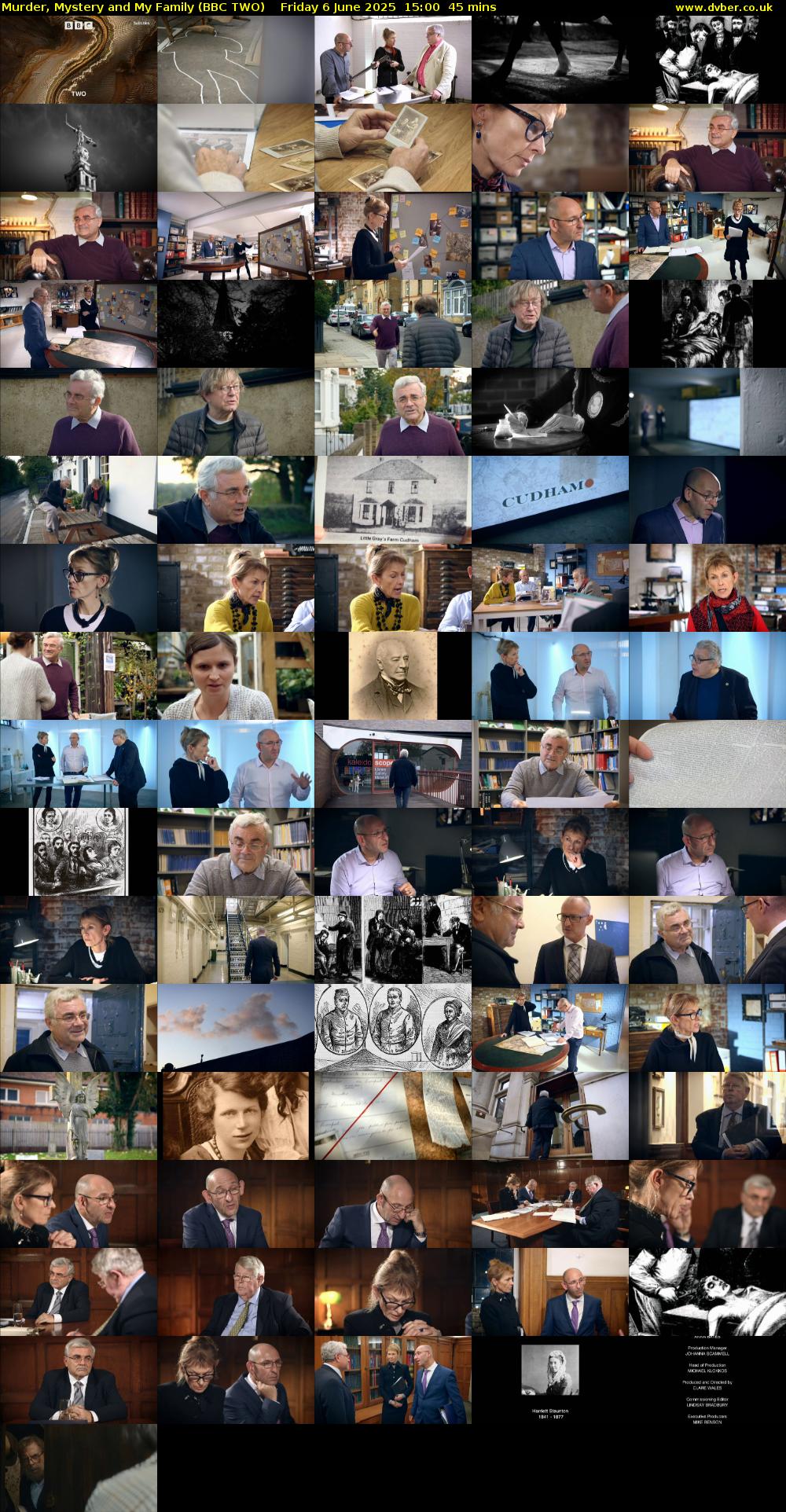 Murder, Mystery and My Family (BBC TWO) Friday 6 June 2025 15:00 - 15:45