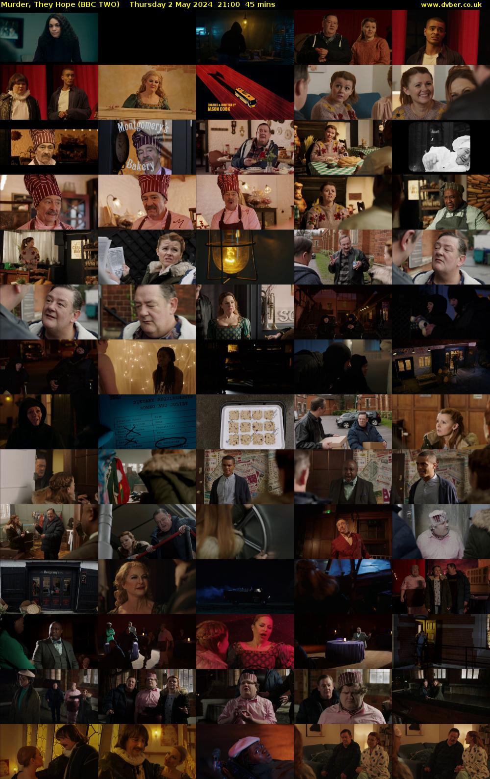 Murder, They Hope (BBC TWO) Thursday 2 May 2024 21:00 - 21:45