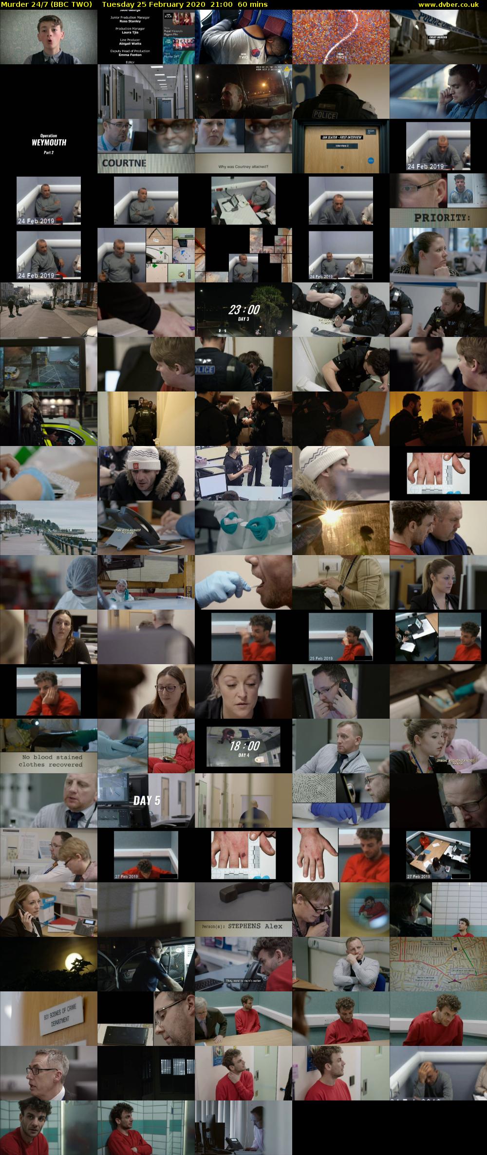 Murder 24/7 (BBC TWO) Tuesday 25 February 2020 21:00 - 22:00