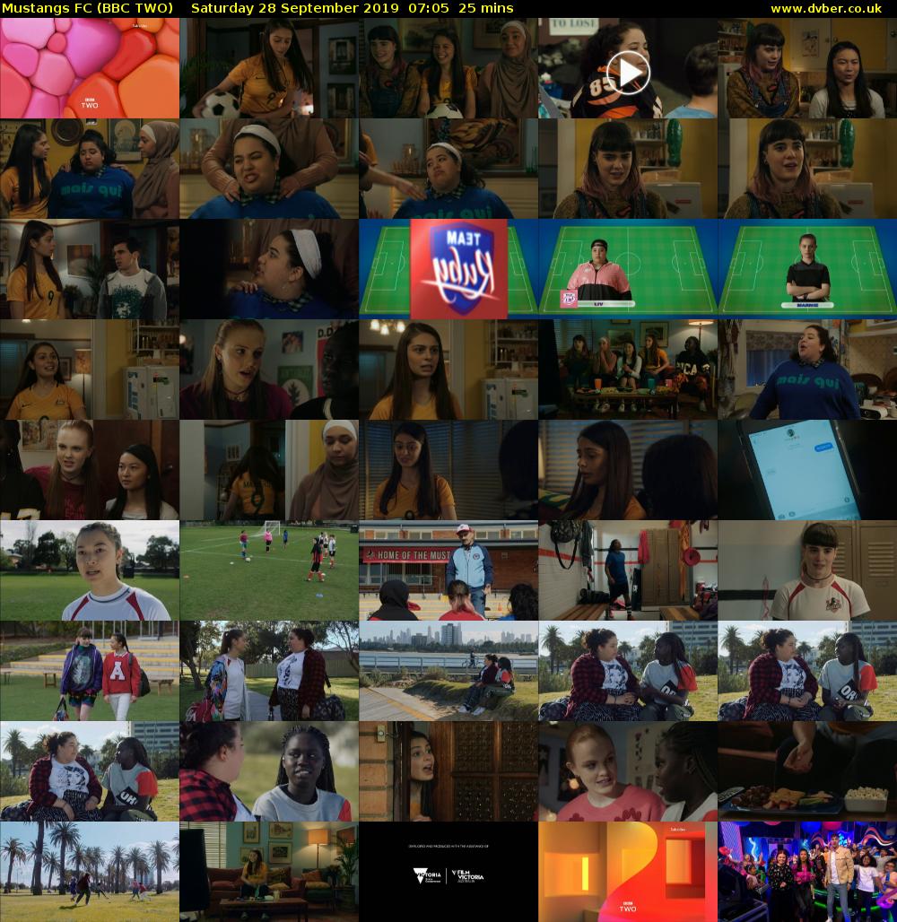Mustangs FC (BBC TWO) Saturday 28 September 2019 07:05 - 07:30