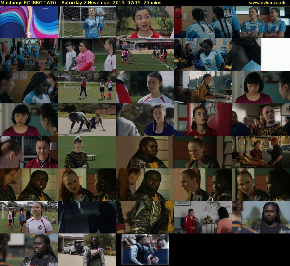 Mustangs FC (BBC TWO) Saturday 2 November 2019 07:15 - 07:40