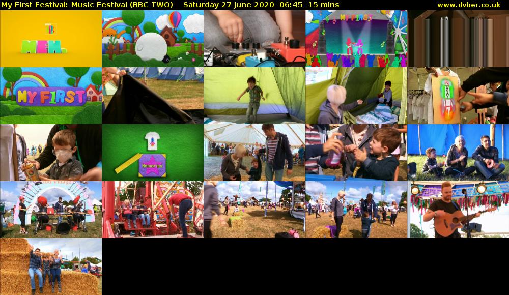My First Festival: Music Festival (BBC TWO) Saturday 27 June 2020 06:45 - 07:00