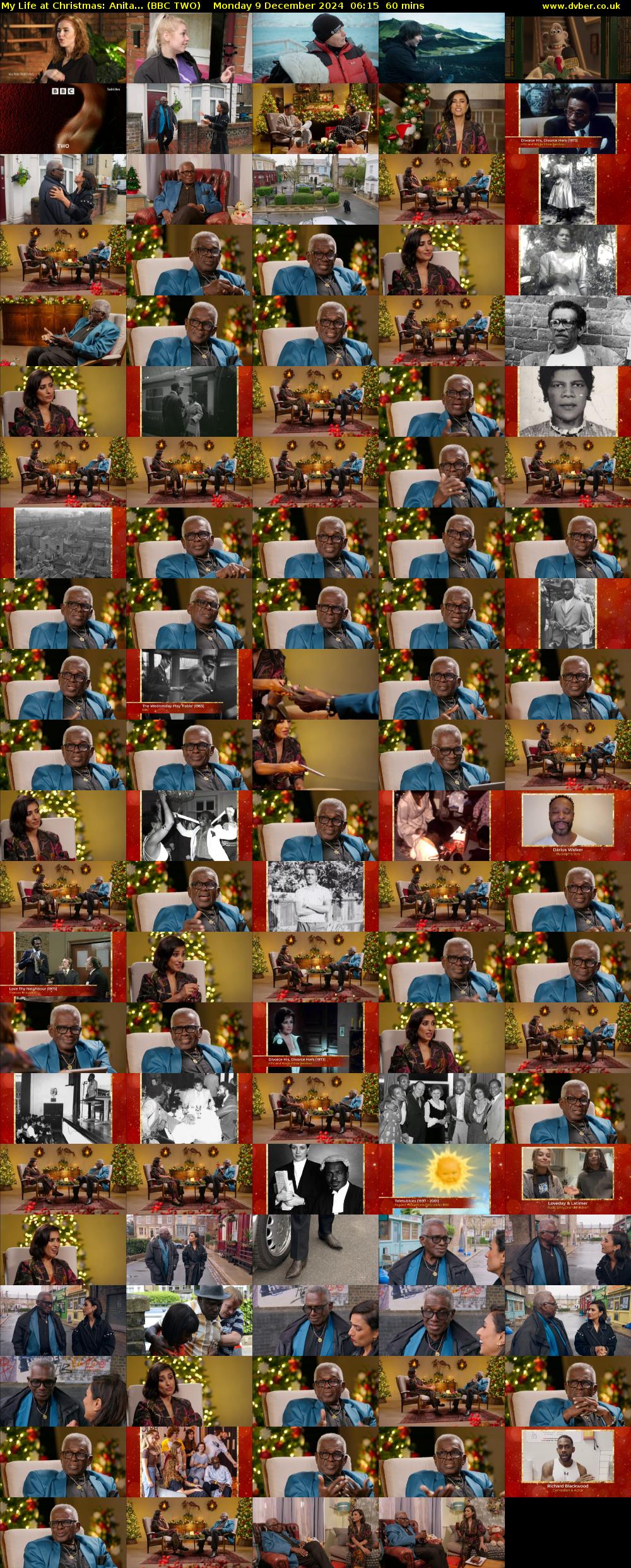 My Life at Christmas: Anita... (BBC TWO) Monday 9 December 2024 06:15 - 07:15