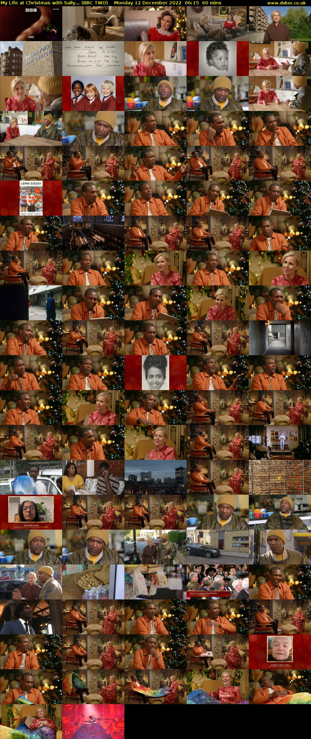 My Life at Christmas with Sally... (BBC TWO) Monday 12 December 2022 06:15 - 07:15