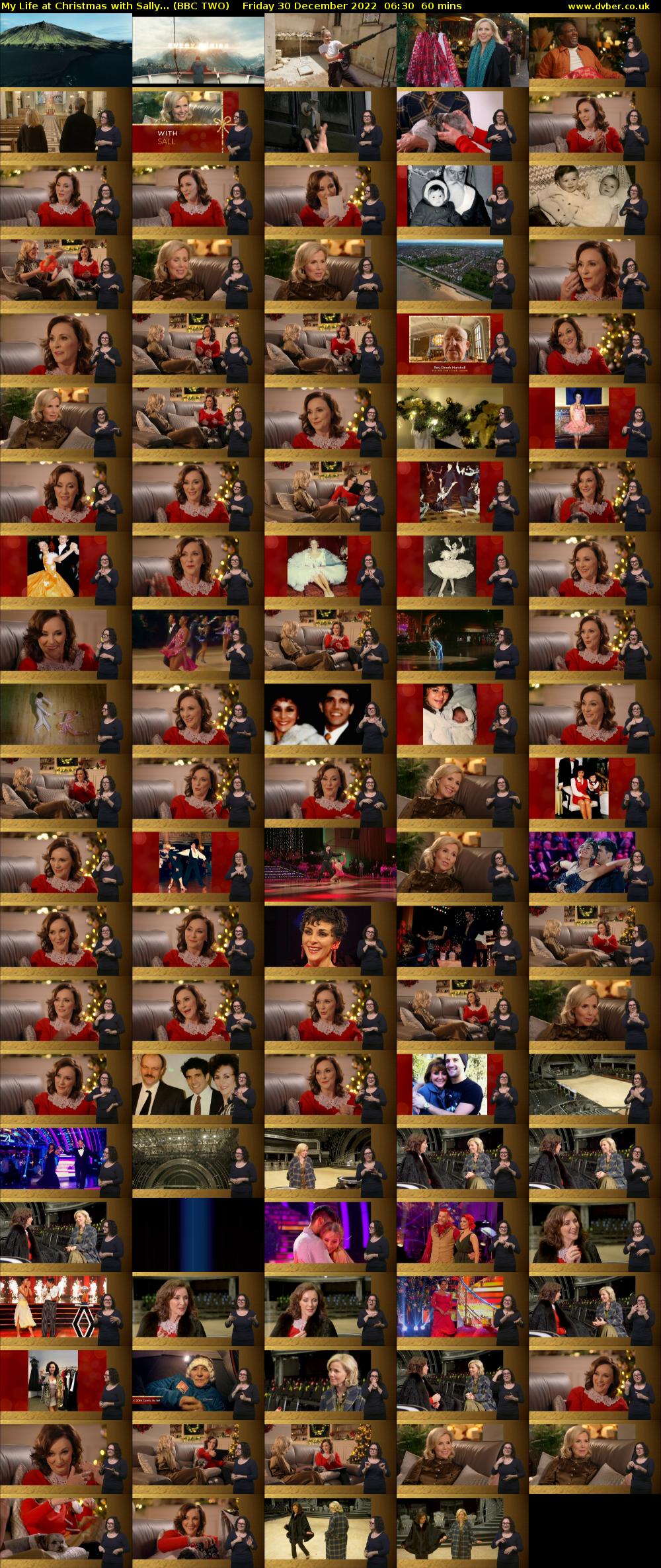 My Life at Christmas with Sally... (BBC TWO) Friday 30 December 2022 06:30 - 07:30