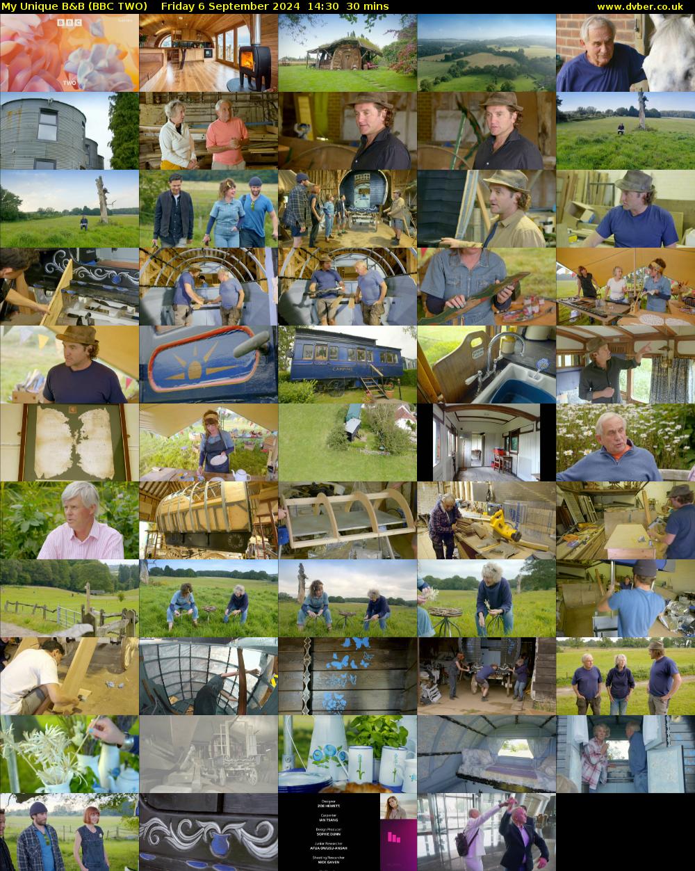 My Unique B&B (BBC TWO) Friday 6 September 2024 14:30 - 15:00