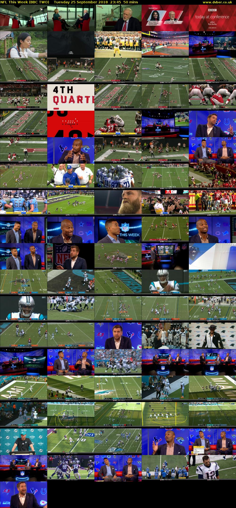 NFL This Week (BBC TWO) Tuesday 25 September 2018 23:45 - 00:35