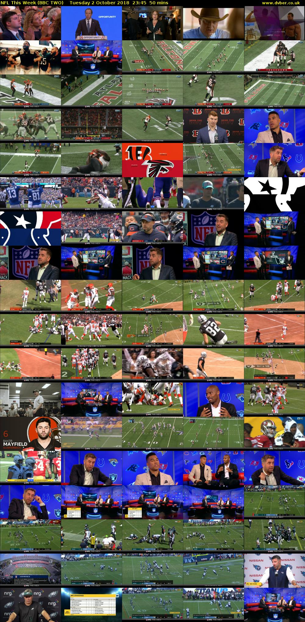 NFL This Week (BBC TWO) Tuesday 2 October 2018 23:45 - 00:35