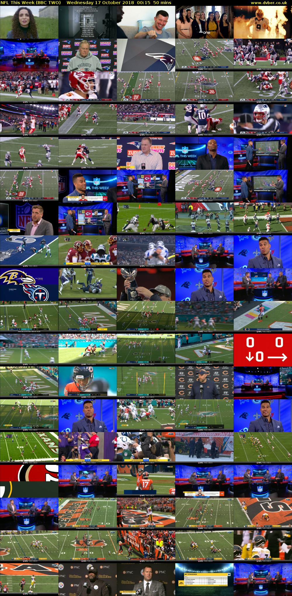 NFL This Week (BBC TWO) Wednesday 17 October 2018 00:15 - 01:05