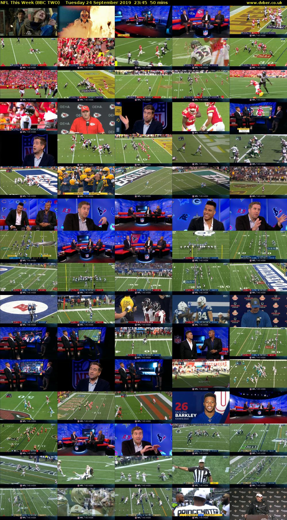 NFL This Week (BBC TWO) Tuesday 24 September 2019 23:45 - 00:35