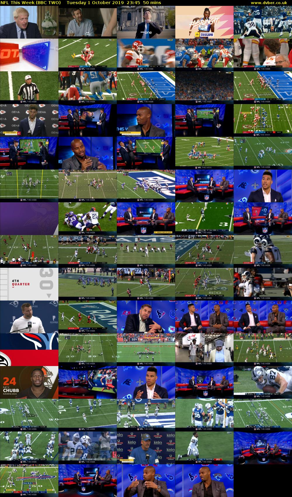 NFL This Week (BBC TWO) Tuesday 1 October 2019 23:45 - 00:35
