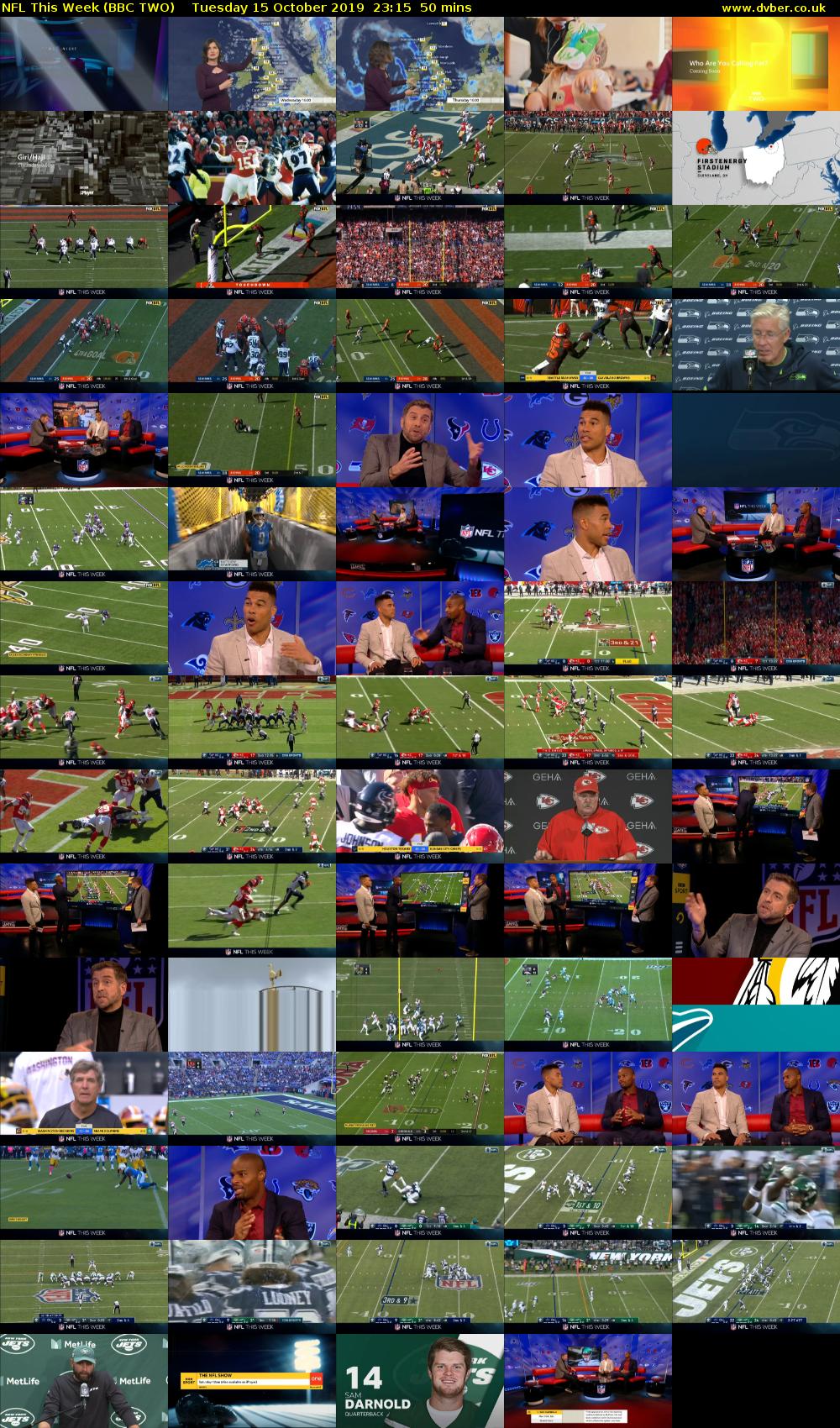 NFL This Week (BBC TWO) Tuesday 15 October 2019 23:15 - 00:05