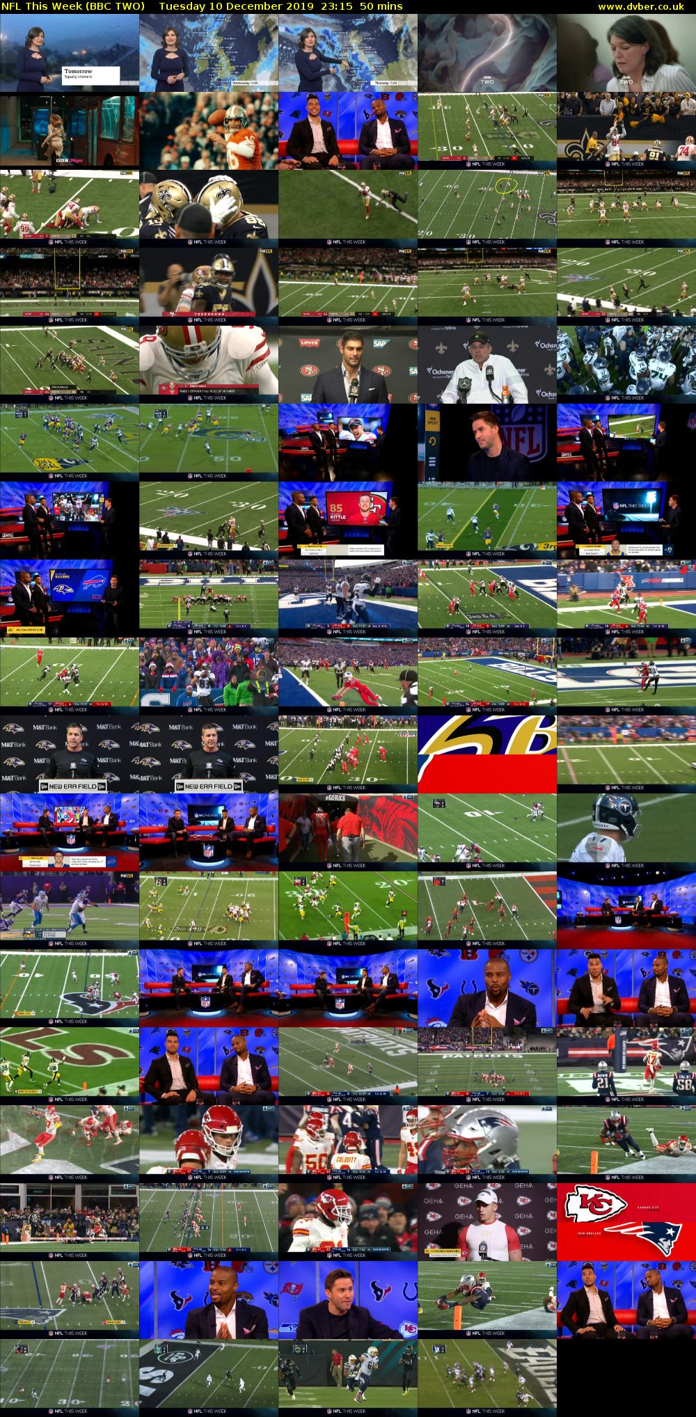 NFL This Week (BBC TWO) Tuesday 10 December 2019 23:15 - 00:05