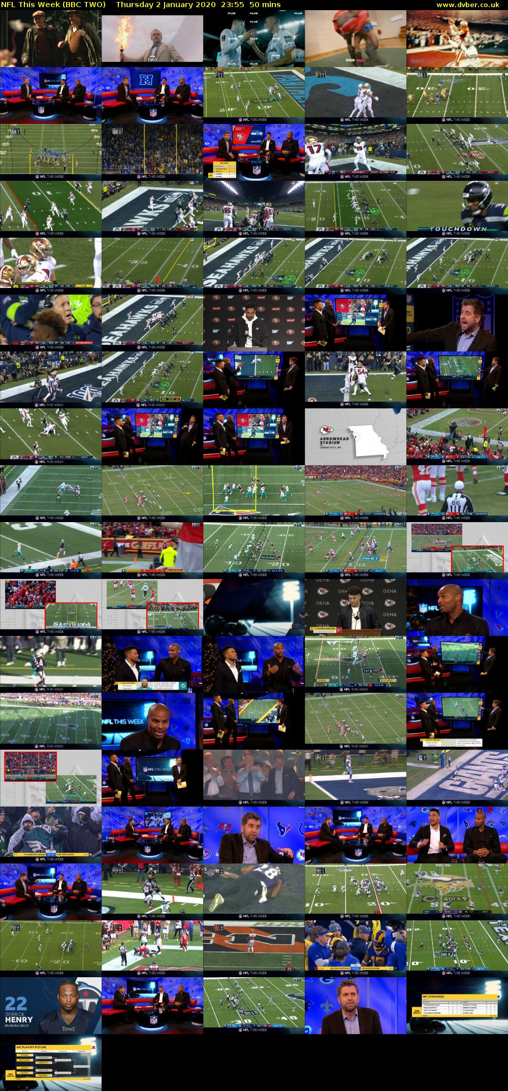 NFL This Week (BBC TWO) Thursday 2 January 2020 23:55 - 00:45