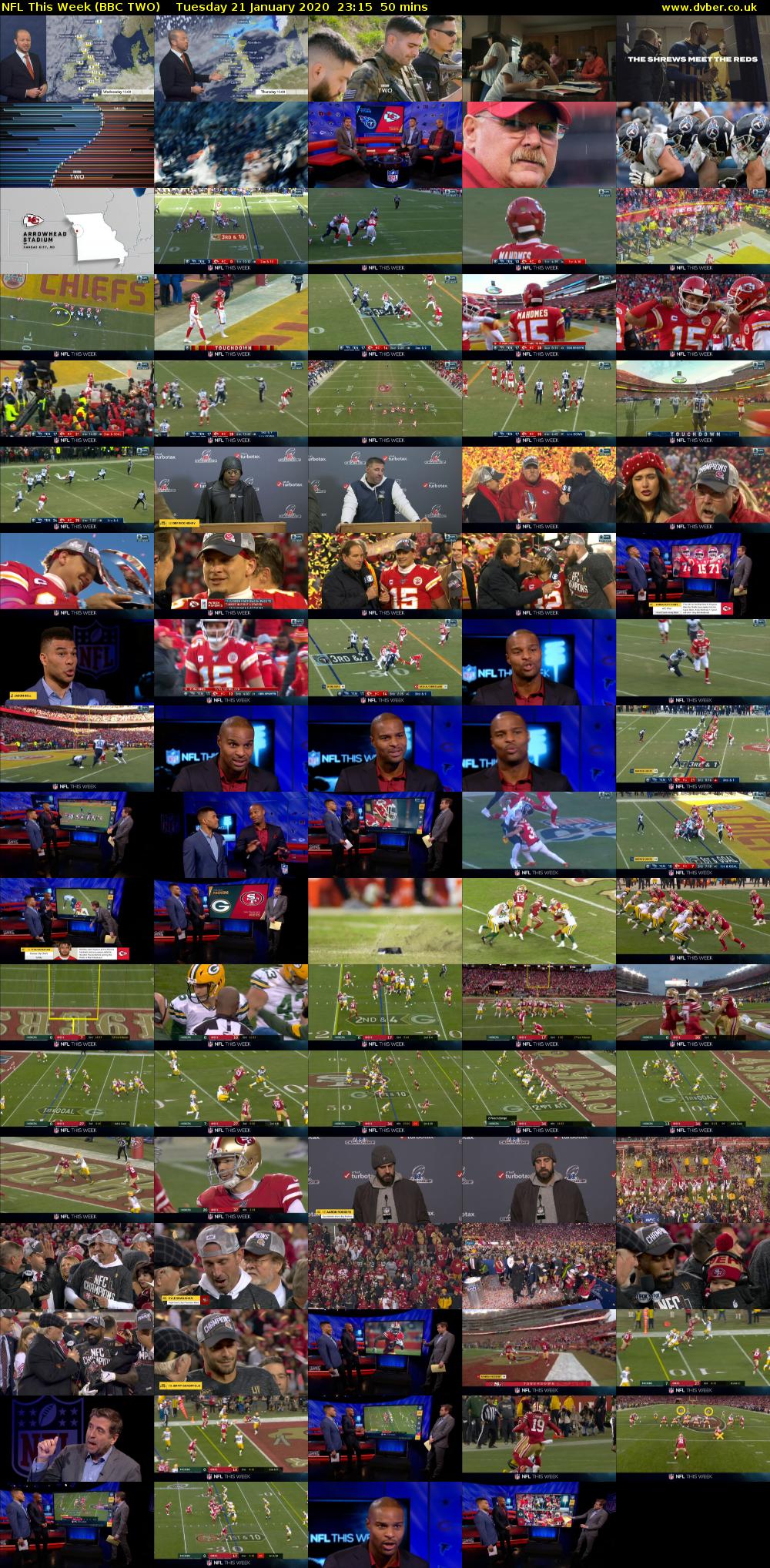NFL This Week (BBC TWO) Tuesday 21 January 2020 23:15 - 00:05