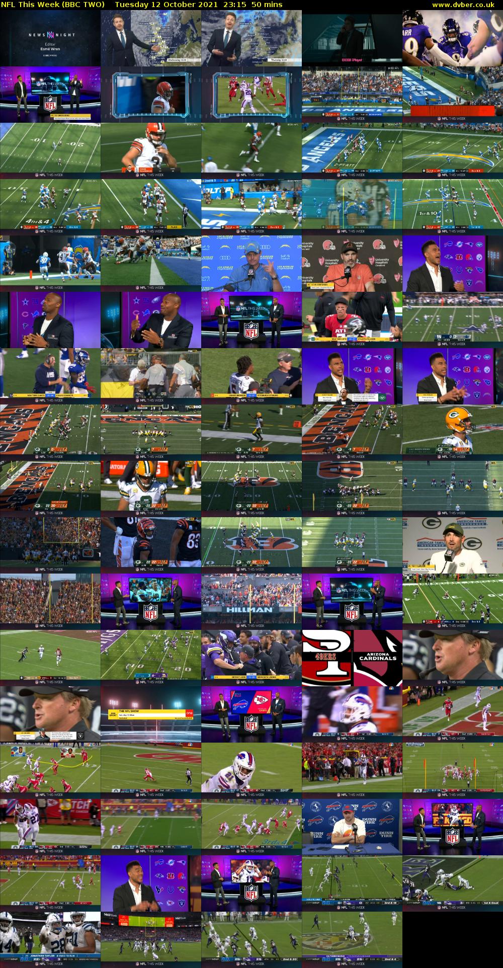 NFL This Week (BBC TWO) Tuesday 12 October 2021 23:15 - 00:05