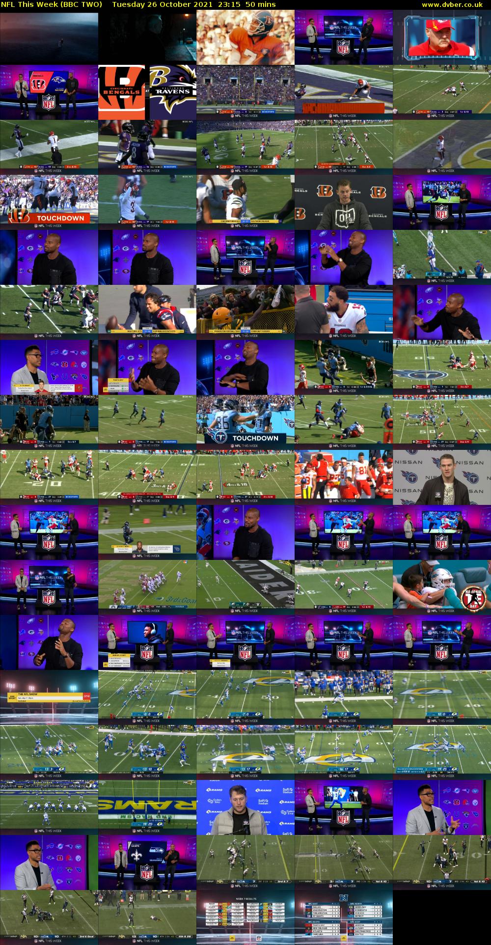 NFL This Week (BBC TWO) Tuesday 26 October 2021 23:15 - 00:05