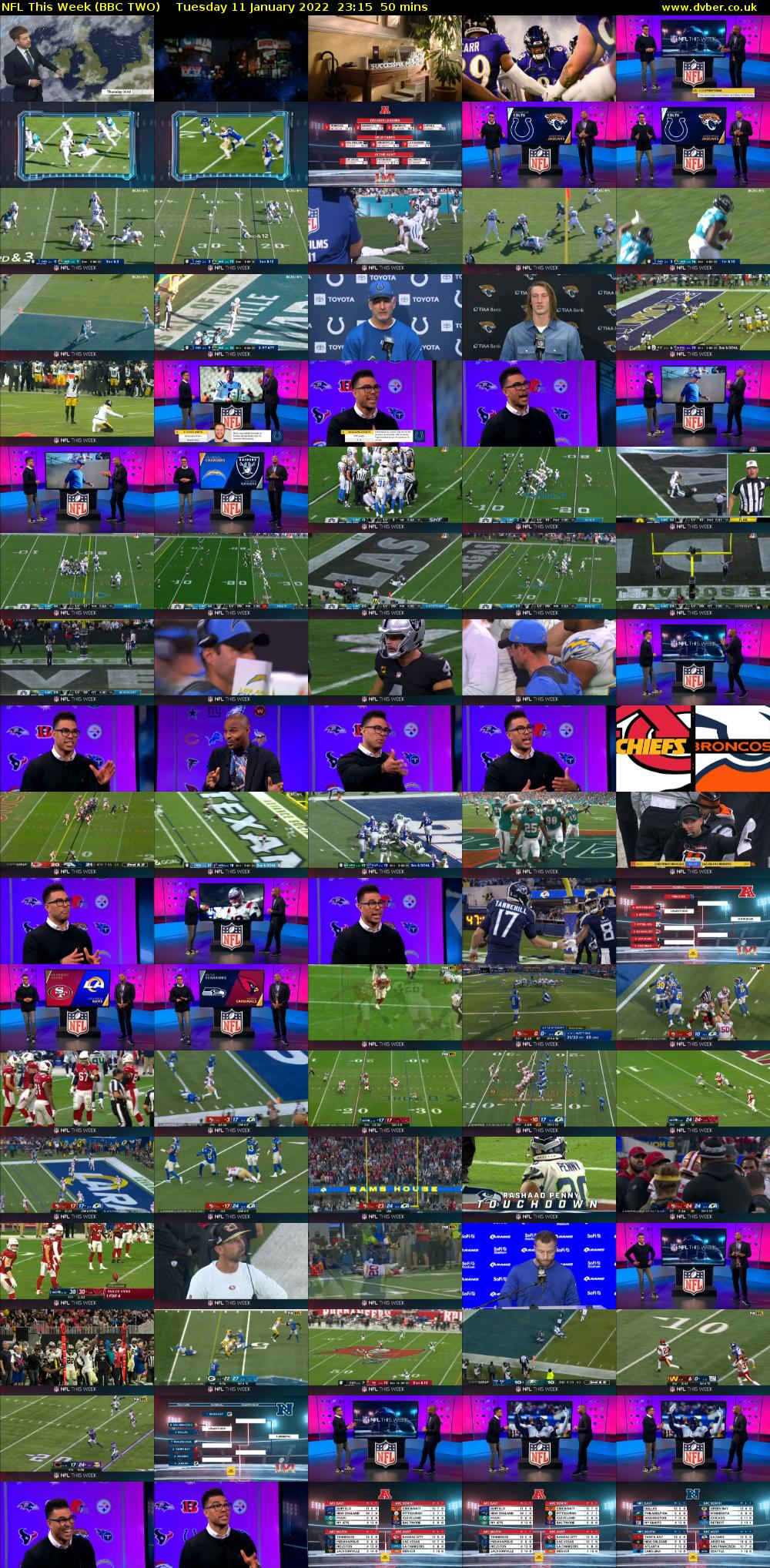 NFL This Week (BBC TWO) Tuesday 11 January 2022 23:15 - 00:05