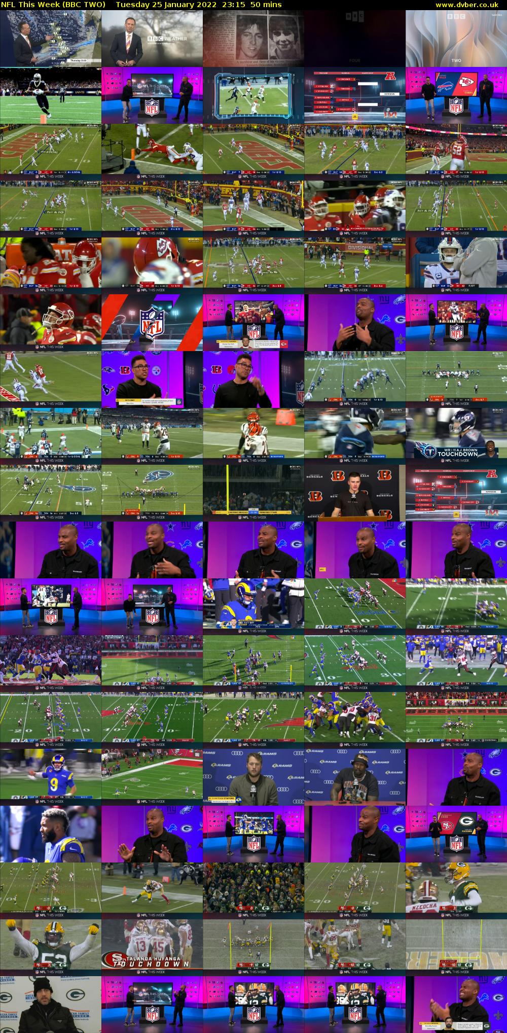 NFL This Week (BBC TWO) Tuesday 25 January 2022 23:15 - 00:05