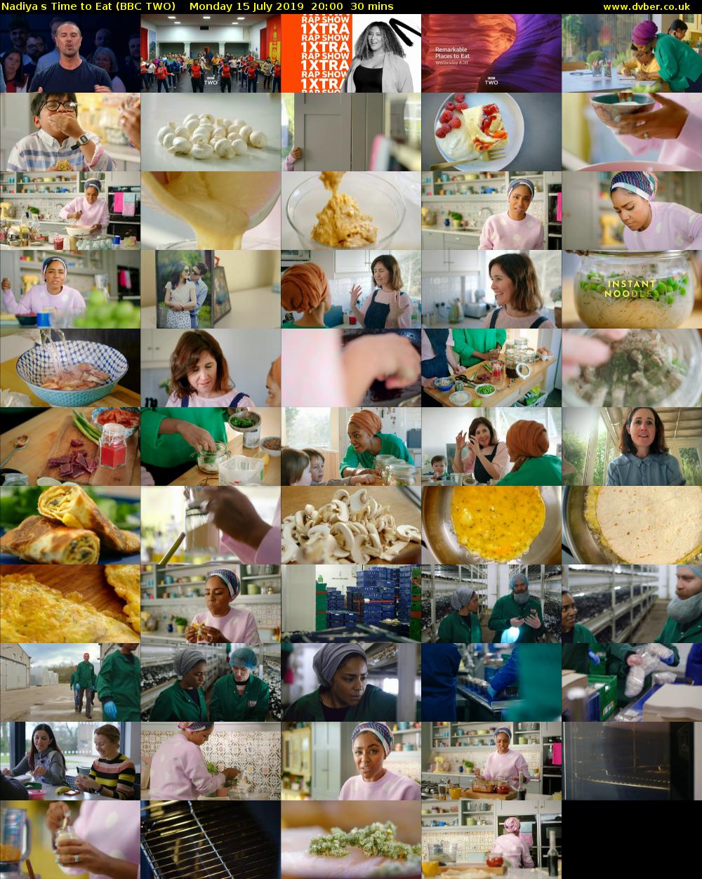 Nadiyas Time to Eat (BBC TWO) Monday 15 July 2019 20:00 - 20:30