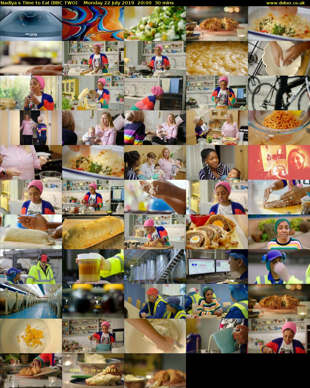 Nadiyas Time to Eat (BBC TWO) Monday 22 July 2019 20:00 - 20:30