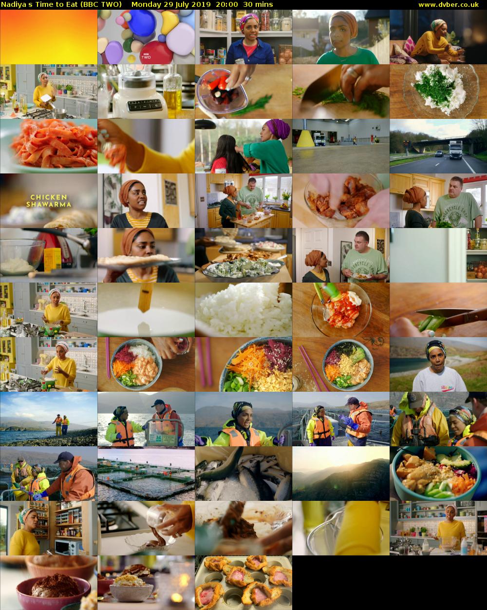 Nadiyas Time to Eat (BBC TWO) Monday 29 July 2019 20:00 - 20:30