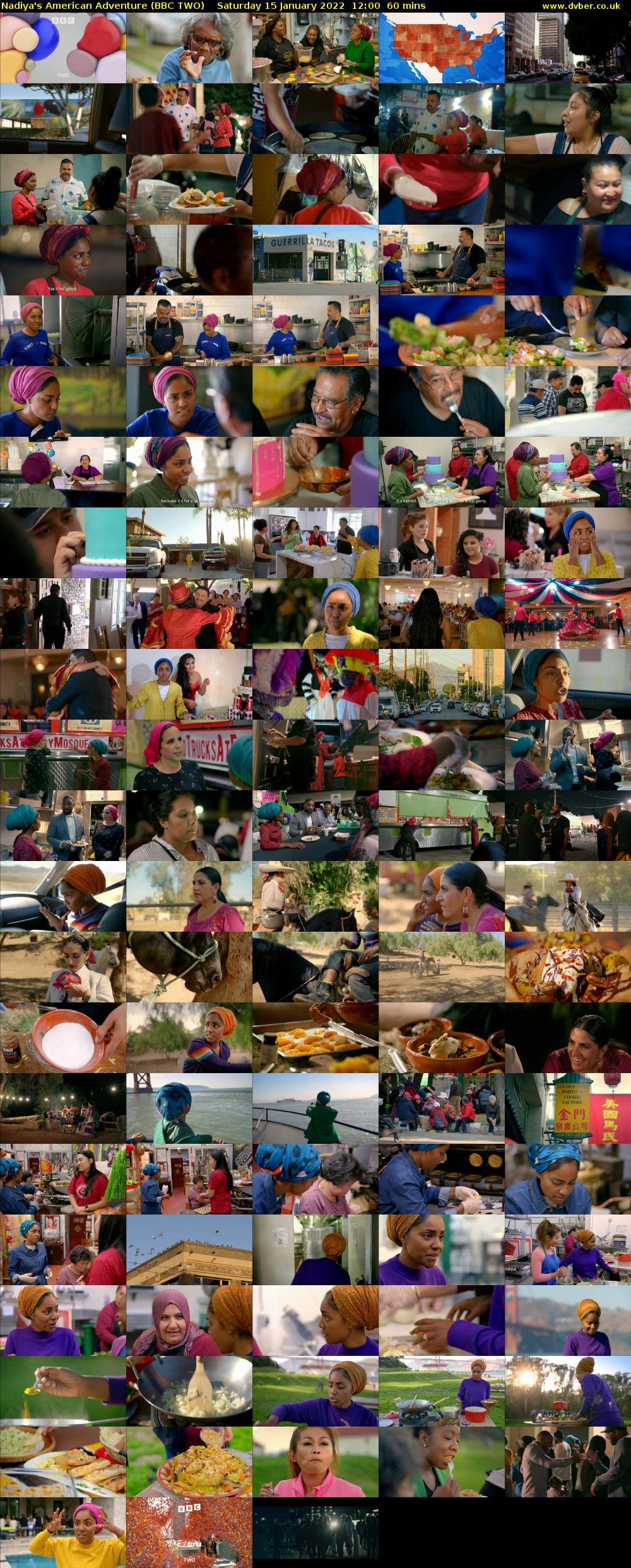 Nadiya's American Adventure (BBC TWO) Saturday 15 January 2022 12:00 - 13:00
