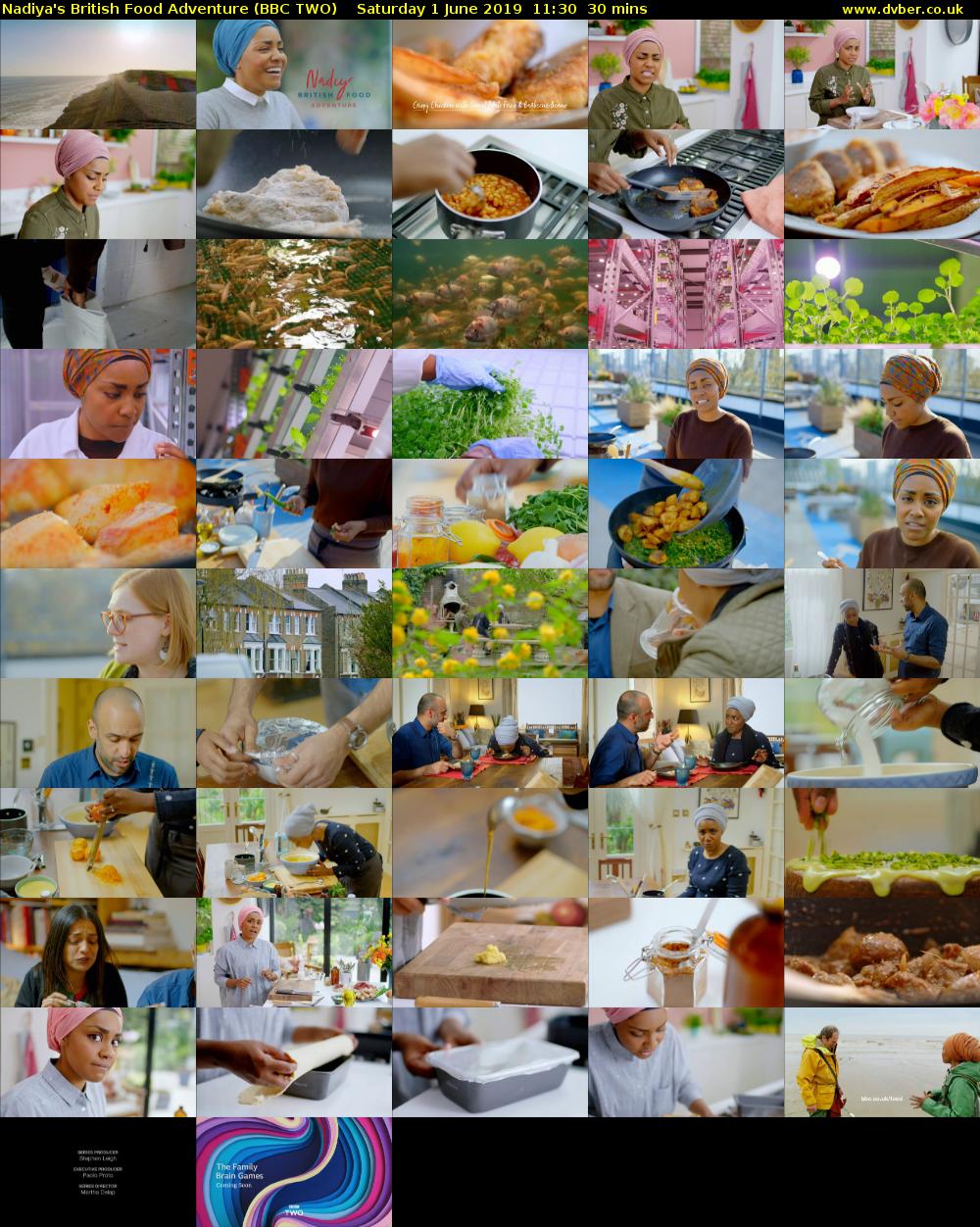 Nadiya's British Food Adventure (BBC TWO) Saturday 1 June 2019 11:30 - 12:00