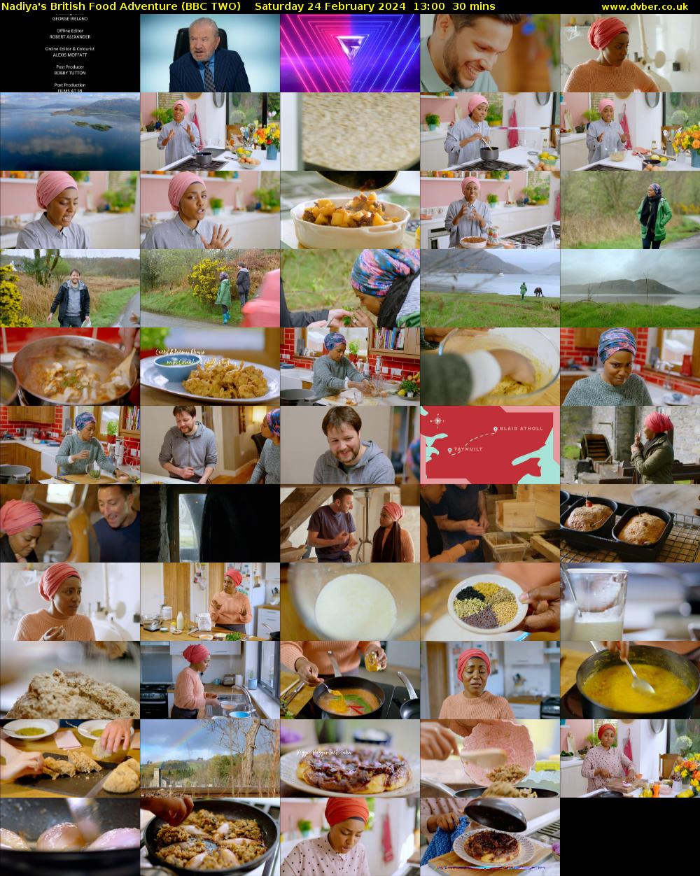 Nadiya's British Food Adventure (BBC TWO) Saturday 24 February 2024 13:00 - 13:30