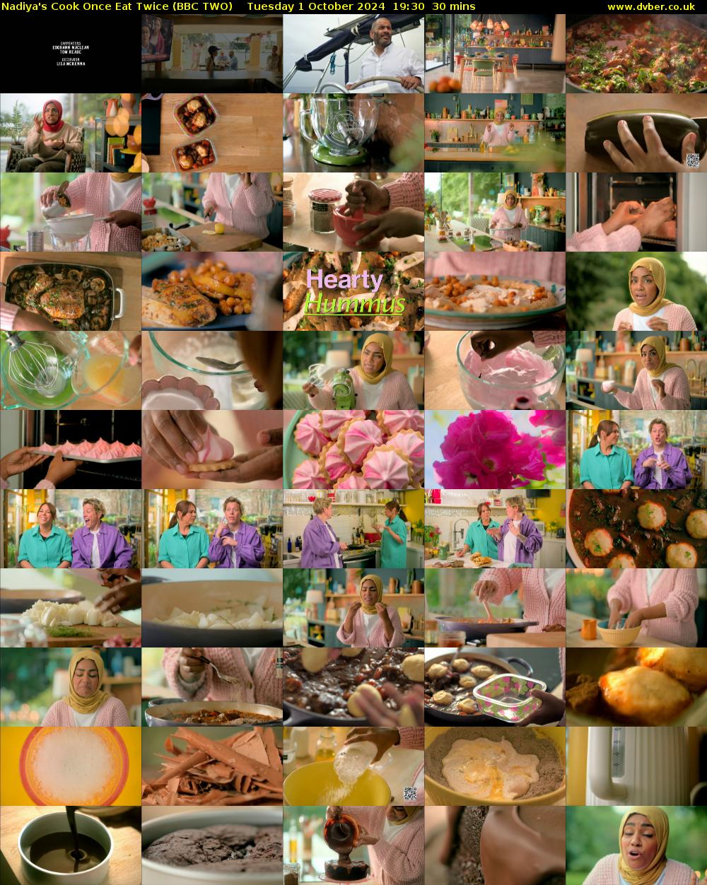 Nadiya's Cook Once Eat Twice (BBC TWO) Tuesday 1 October 2024 19:30 - 20:00