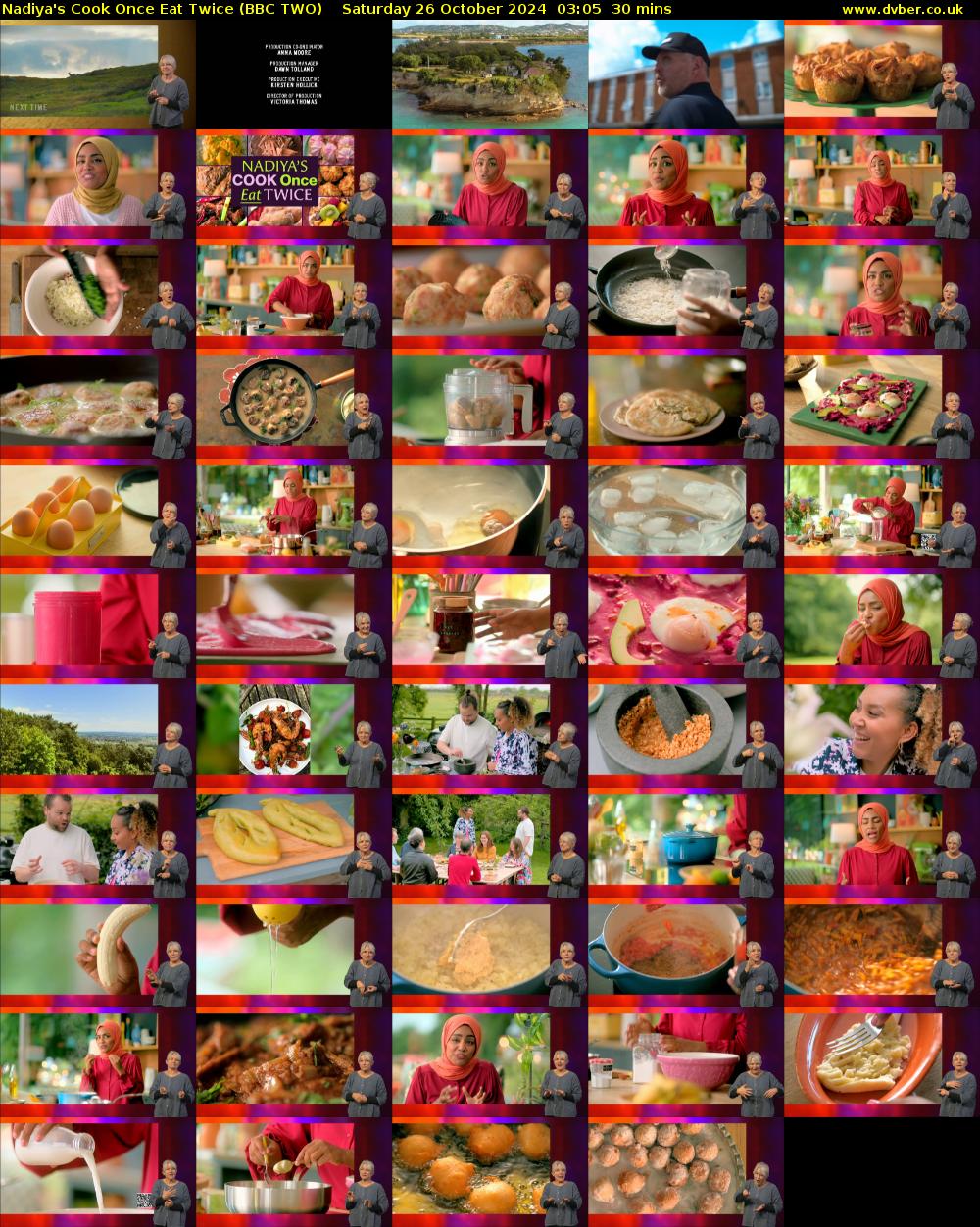 Nadiya's Cook Once Eat Twice (BBC TWO) Saturday 26 October 2024 03:05 - 03:35