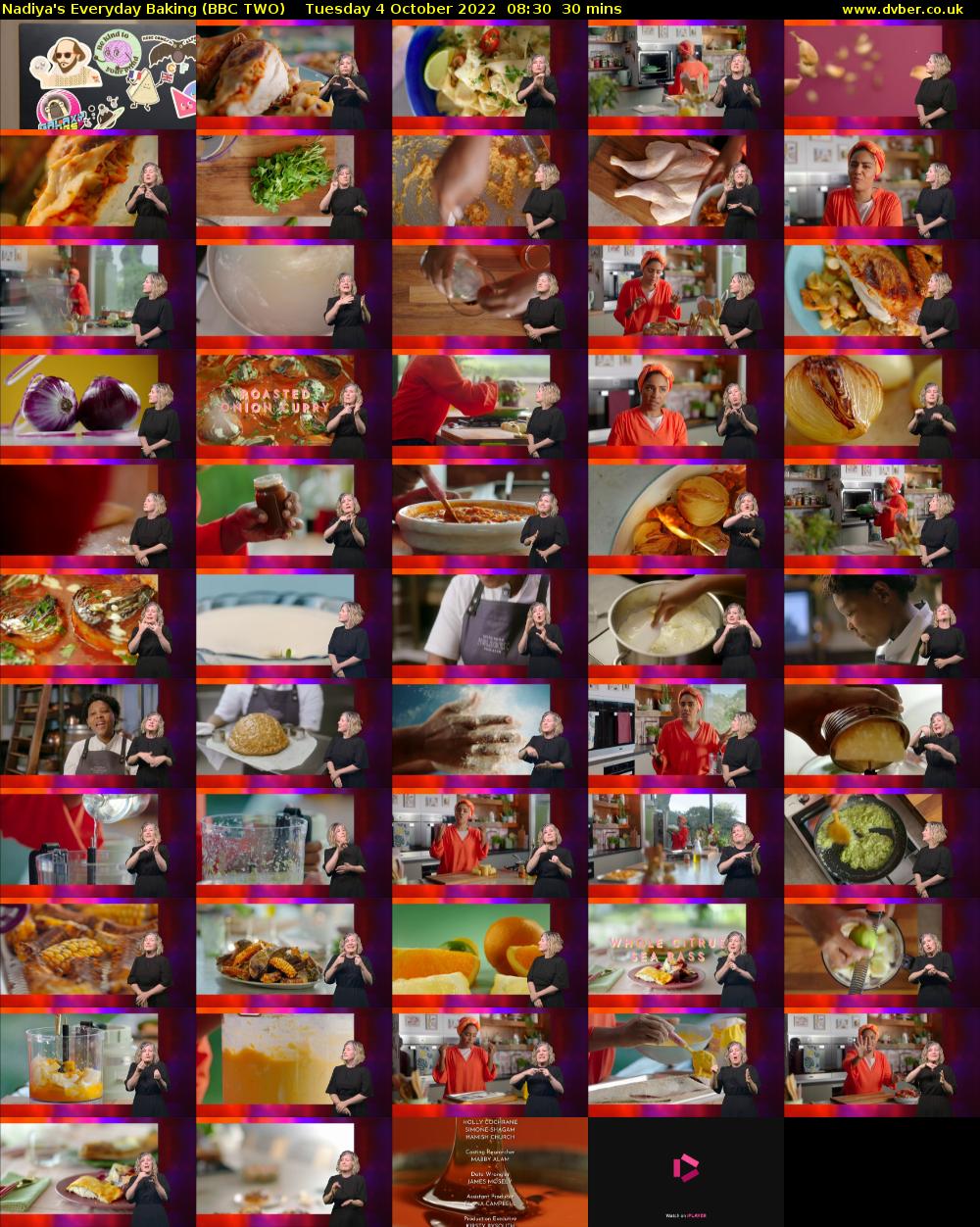 Nadiya's Everyday Baking (BBC TWO) Tuesday 4 October 2022 08:30 - 09:00