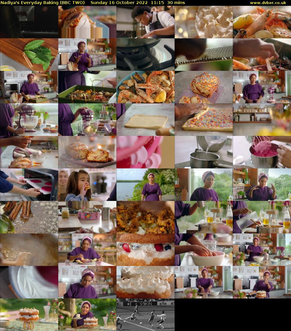 Nadiya's Everyday Baking (BBC TWO) Sunday 16 October 2022 11:15 - 11:45