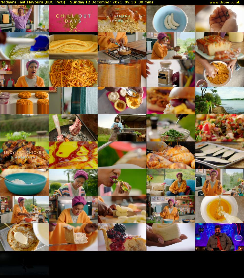 Nadiya's Fast Flavours (BBC TWO) Sunday 12 December 2021 09:30 - 10:00