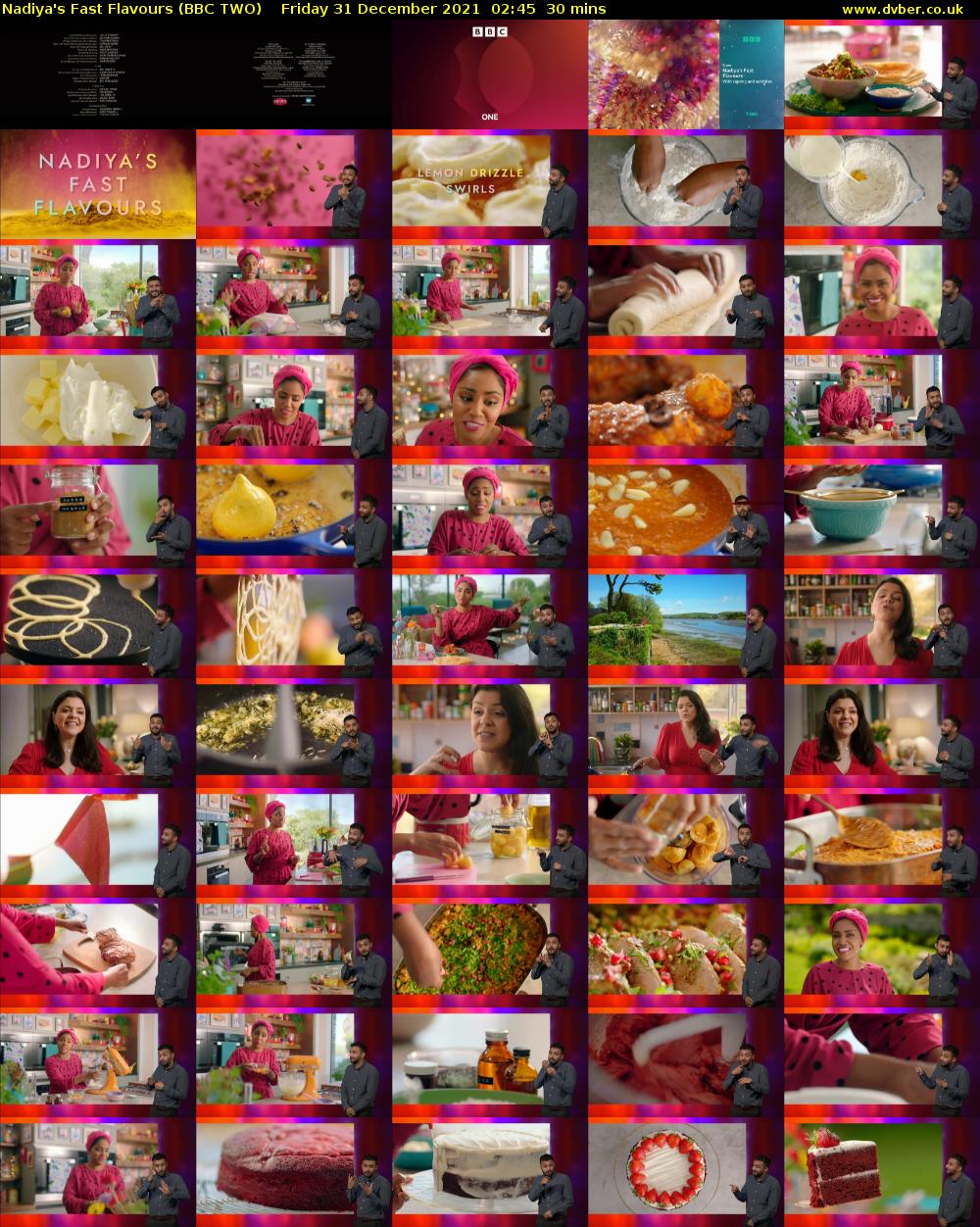 Nadiya's Fast Flavours (BBC TWO) Friday 31 December 2021 02:45 - 03:15