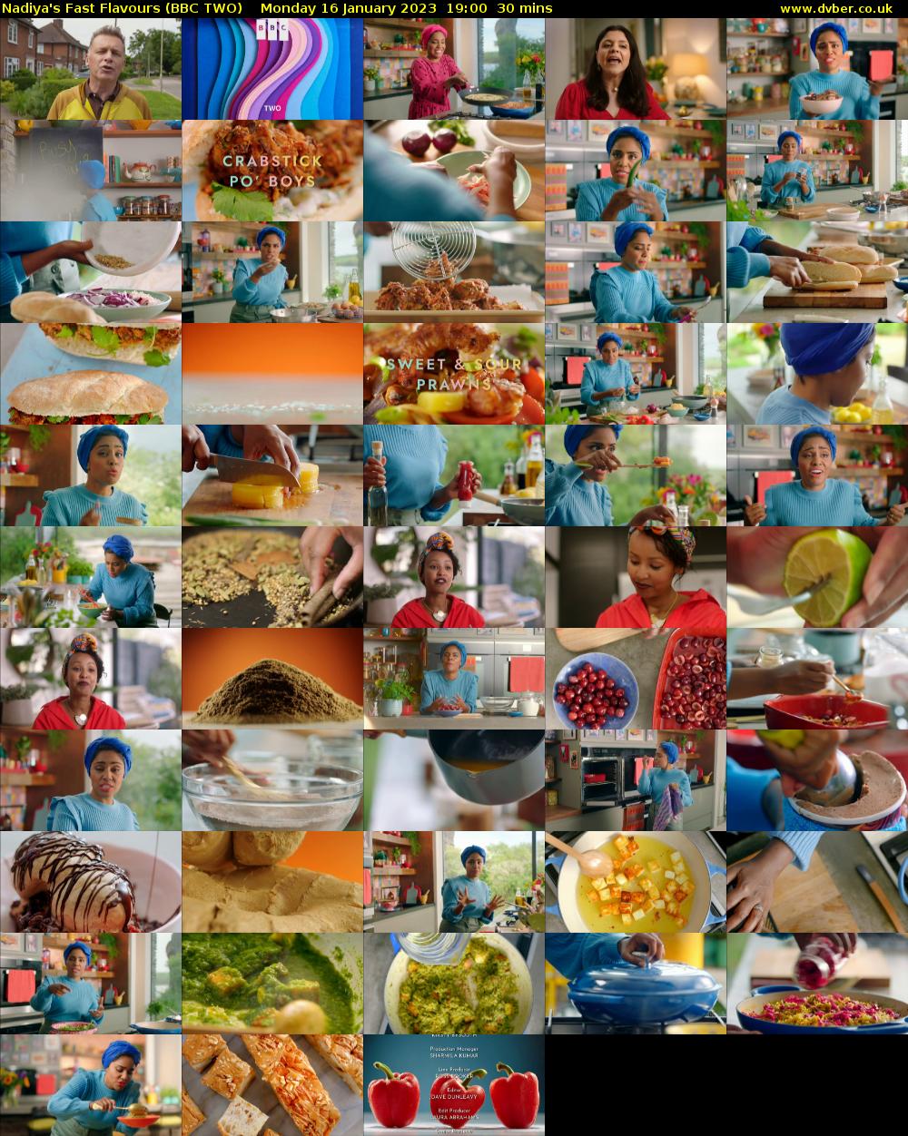 Nadiya's Fast Flavours (BBC TWO) Monday 16 January 2023 19:00 - 19:30