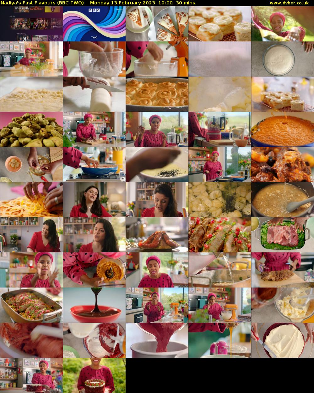 Nadiya's Fast Flavours (BBC TWO) Monday 13 February 2023 19:00 - 19:30